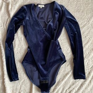 Madewell velvet bodysuit